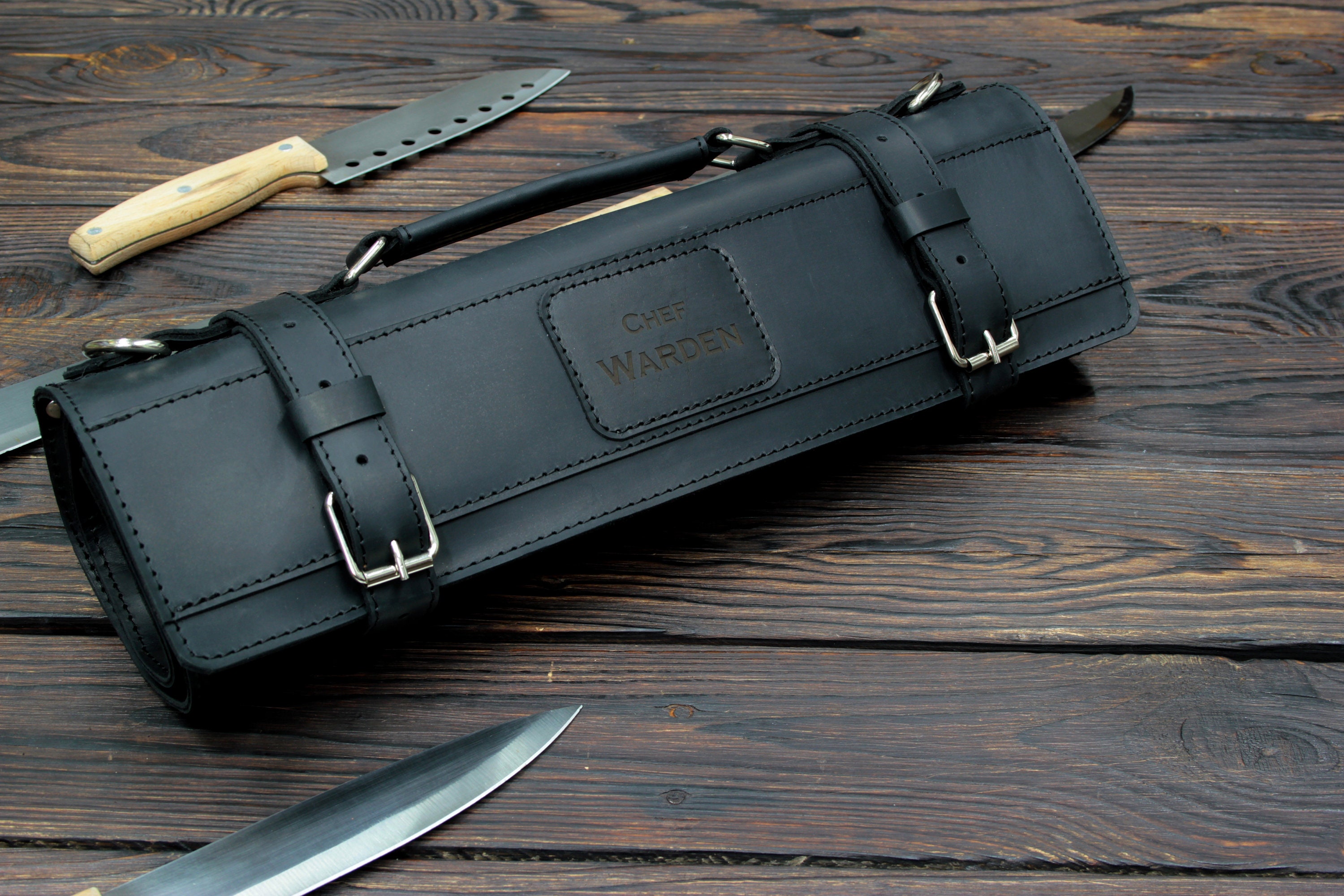 Leather Knife Roll Chef Knife Roll Tooll Roll Personalized Etsy Australia