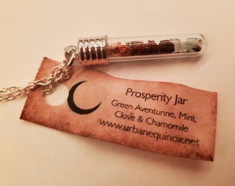 Prosperity Abundance Spell Jar Necklace