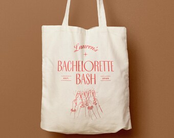 Custom Bachelorette Party Cotton Canvas Tote Bag