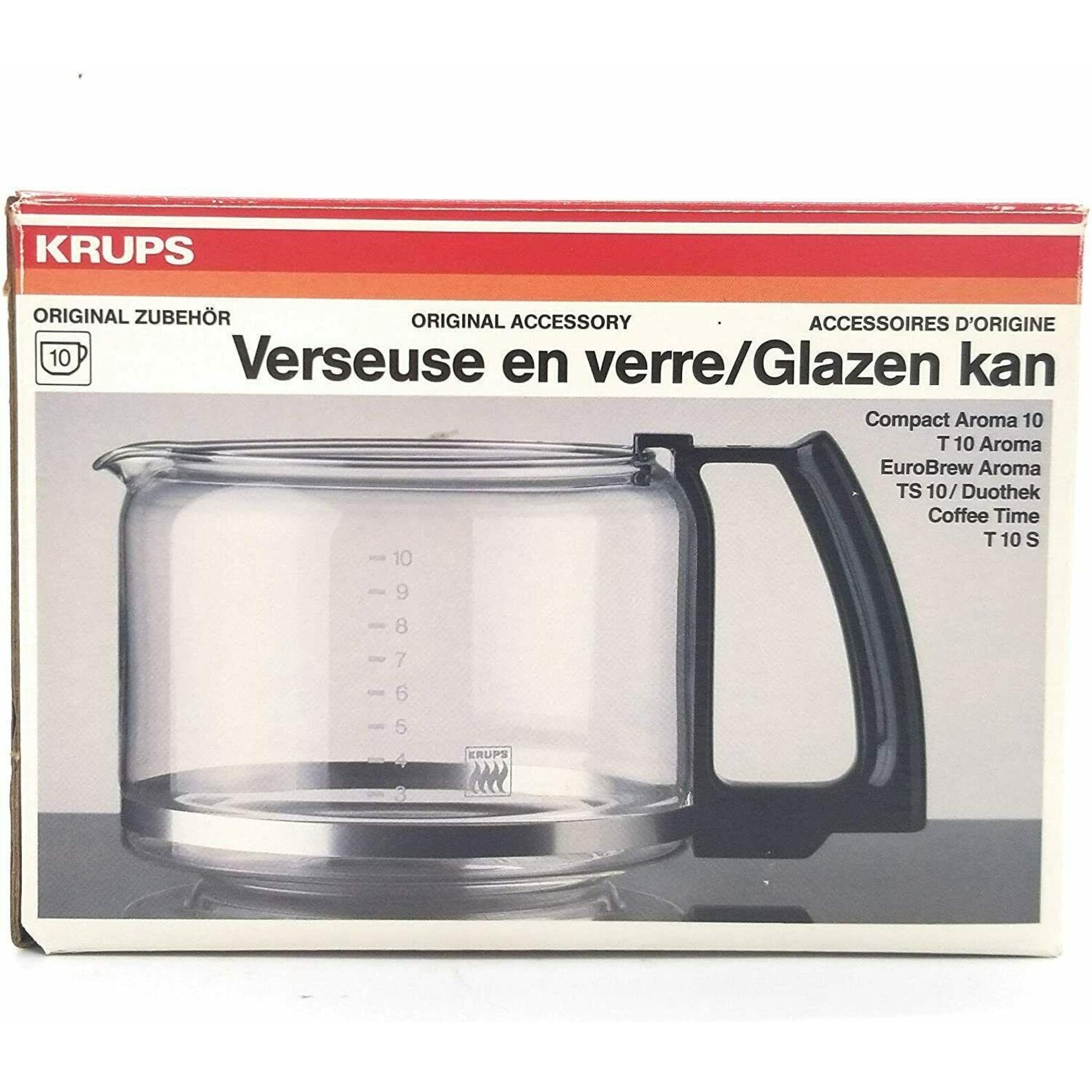 Krups Glass Coffee Karafe Pot 10 Cup Etsy