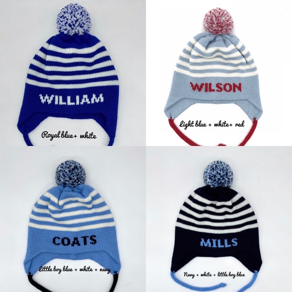 Personalized Toddler Hat With Ear Flap 