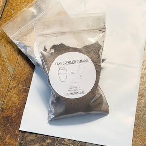 Fake Cremated Remains Wood Ash | 2 Ounces | Human & Pet Memorial