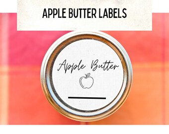 Apple Butter Canning Labels: Self-Adhesive Fall Harvest Stickers (30 Count)