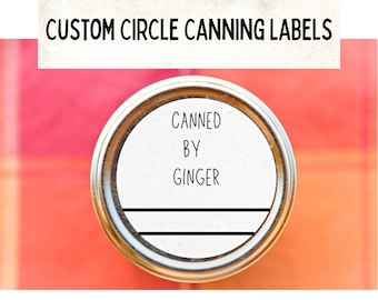 Etiquetas circulares personalizadas para conservas / 30 unidades autoadhesivas / Etiquetas para regalos navideños