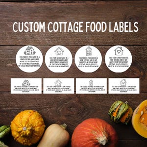 Cottage Food Labels 30 Count | Home Baked Goods | Self Sticking  | Home Bakery