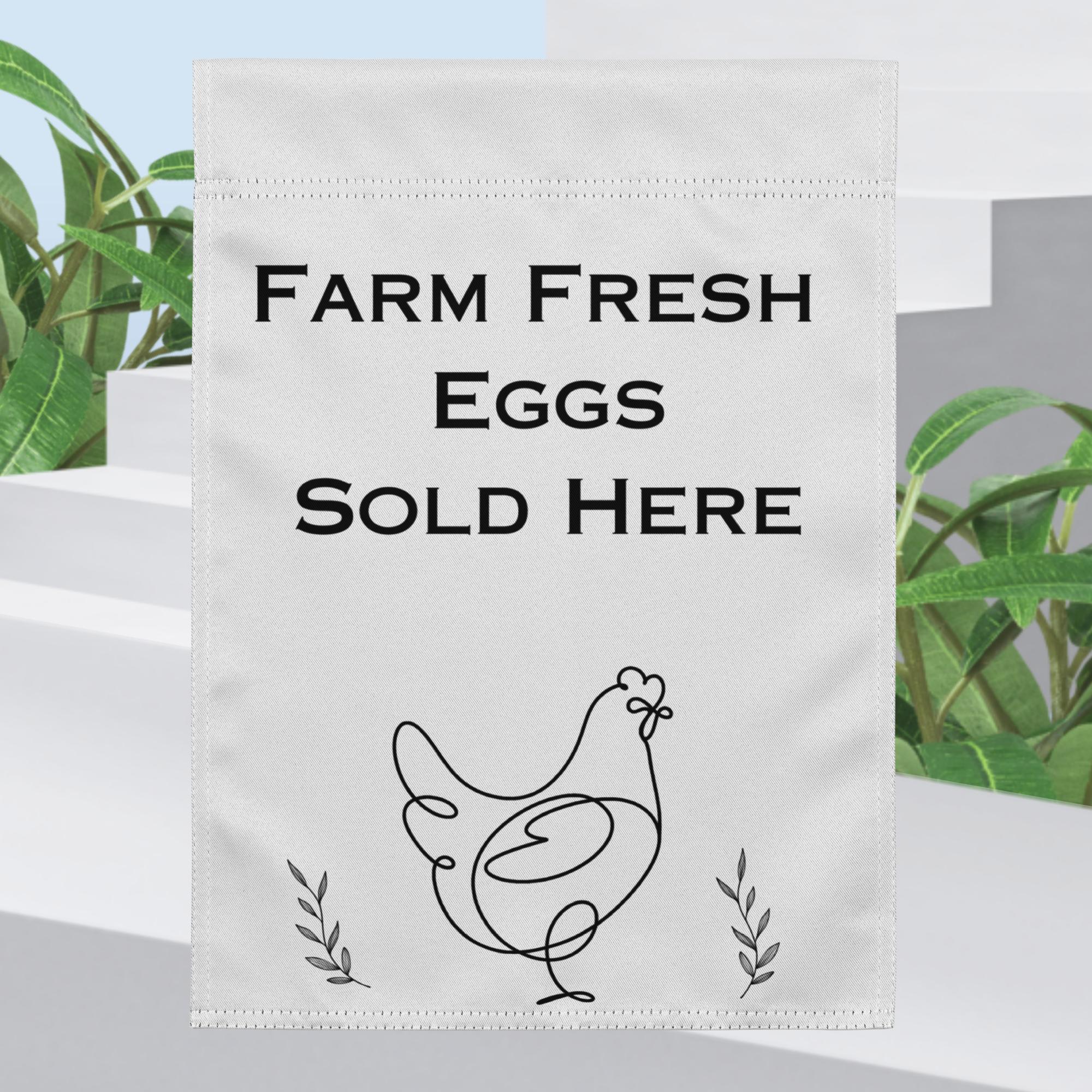 Werbeflagge Für Eierverkauf – Mehrfarbig, Für Bauernhof, Markt & Hofladen (Made In DE)