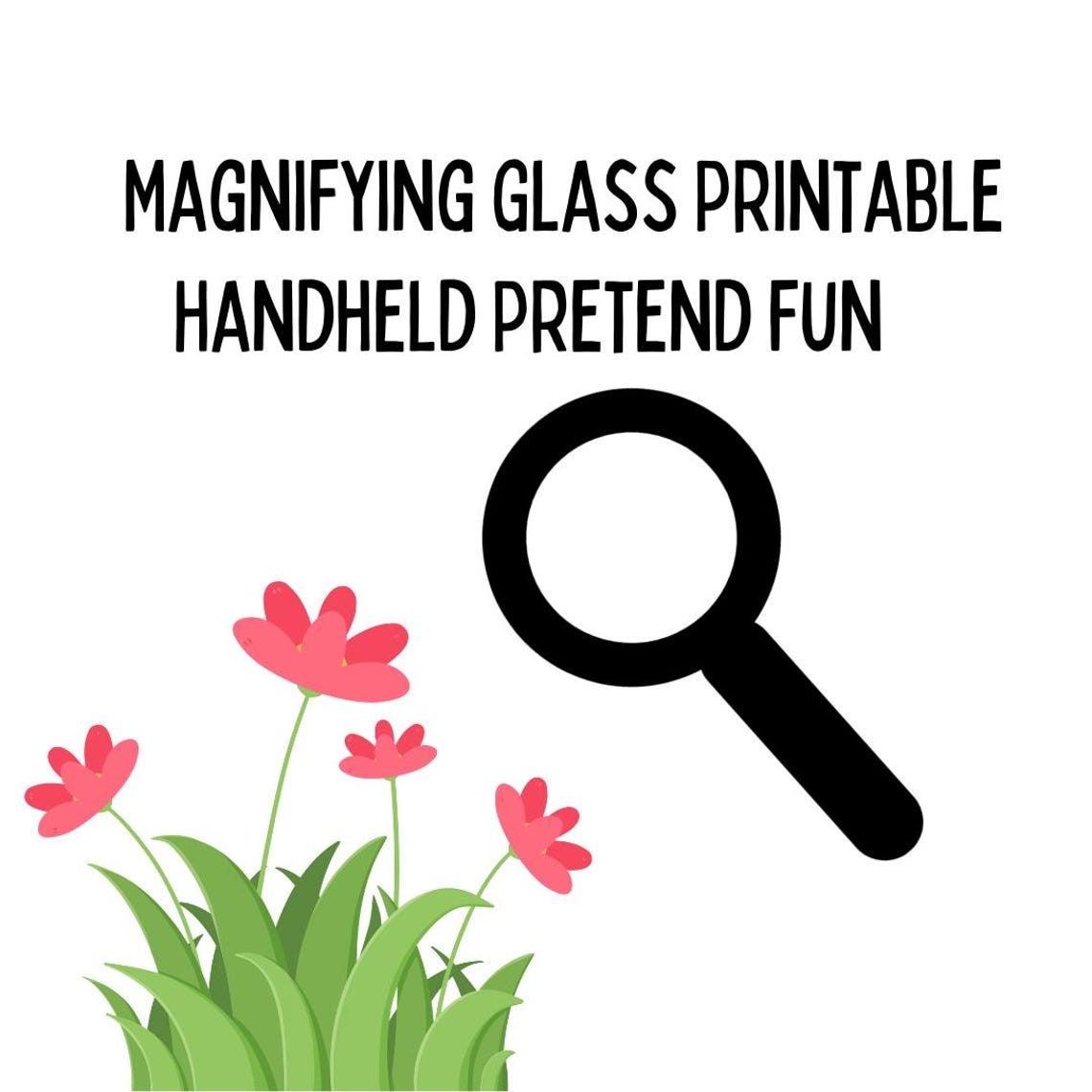 Printable Magnifying Magnifying Glass Printable Template for Classroom Vacation Bible School ...