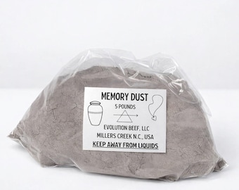 Polvo de memoria, restos cremados falsos / 5 libras / Memorial para humanos y mascotas