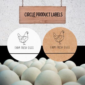 Farm Fresh Eggs Labels | 30 Count Self Stick |