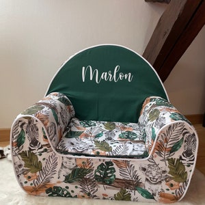 Fauteuil club pour enfant / fauteuil en mousse / Fauteuil pour enfant personnalisé / Pouf personnalisé / cadeau de naissance / fauteuil club