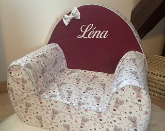 Fauteuil club pour enfant / fauteuil en mousse / Fauteuil pour enfant personnalisé / Pouf personnalisé / cadeau de naissance / fauteuil club