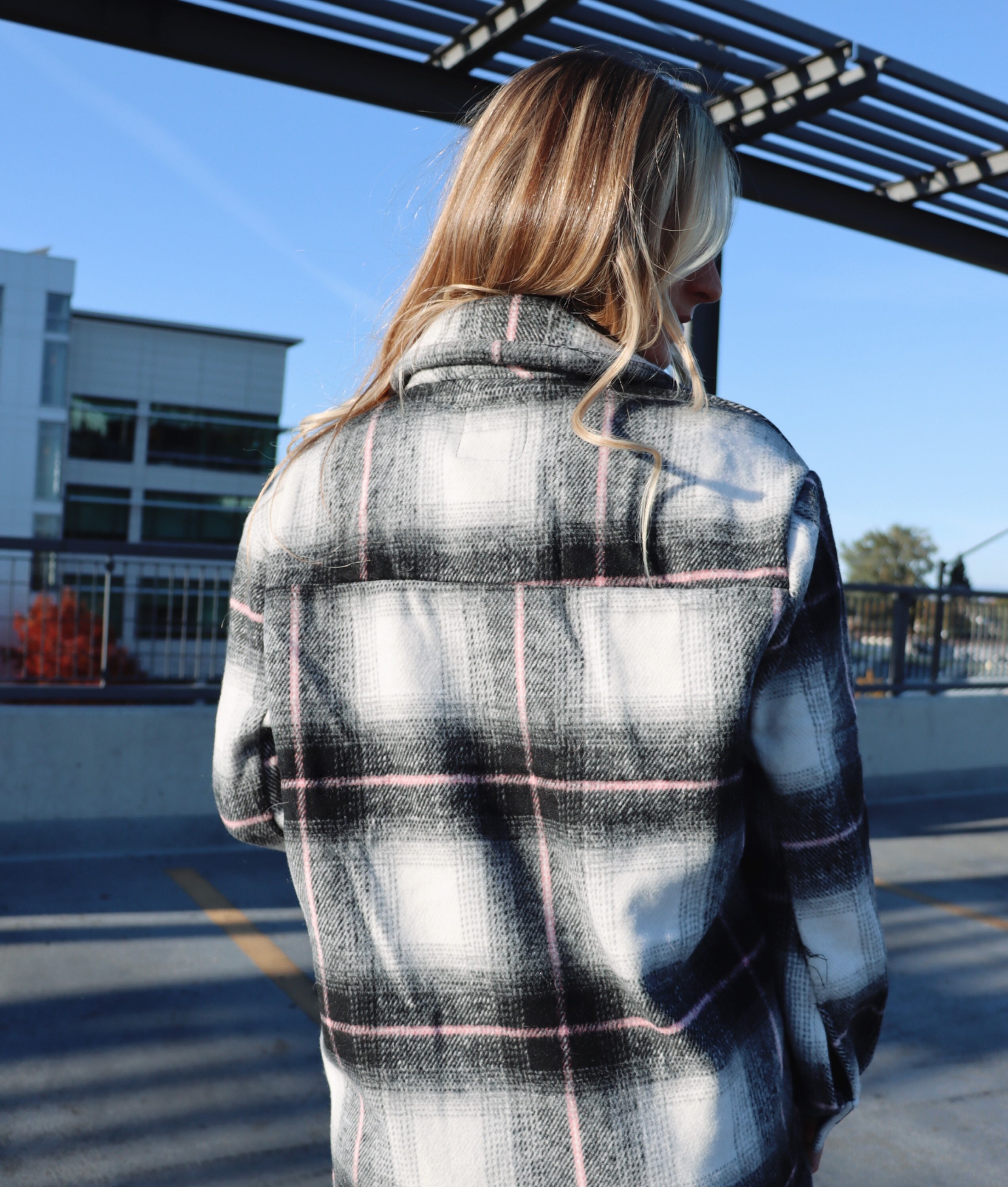 Flannel Button up Jacket Shirt Coat 