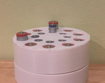 3D-Printed Battery Storage Organizer for AA and AAA Batteries | Compact Holder for Home and Office.