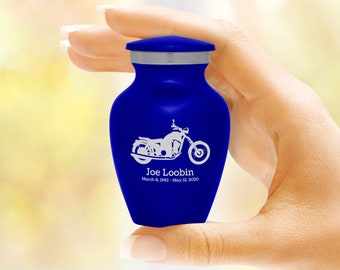 Motorcycle Keepsake Urn with Engraving