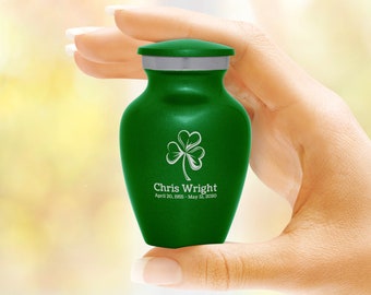 Shamrock Keepsake Urn with Engraving