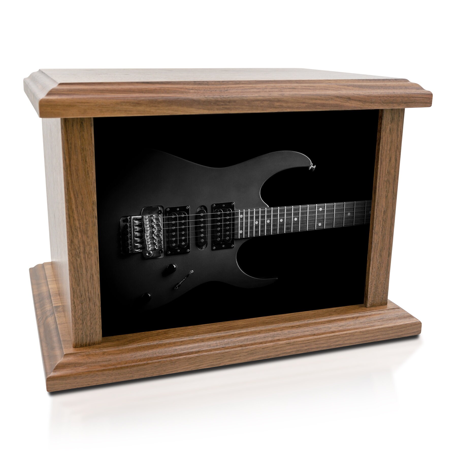 Electric Guitar Cremation Urn Solid Walnut Engraved Etsy