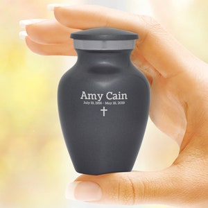 Engraved Cross Keepsake Urn