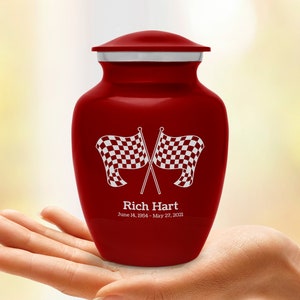 Checkered Flag Sharing Urn - Small Urn for Human Ashes