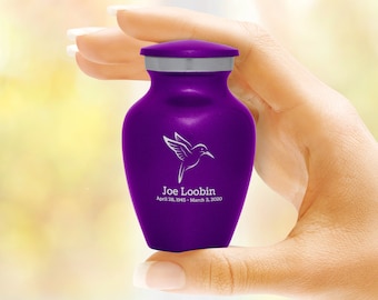Hummingbird Keepsake Urn with Engraving - Sharing Urns for Ashes