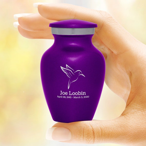 Hummingbird Keepsake Urn with Engraving - Sharing Urns for Ashes