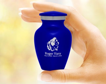 Guinea Pig Keepsake Urn - Five Colors - Engraved - For Ashes