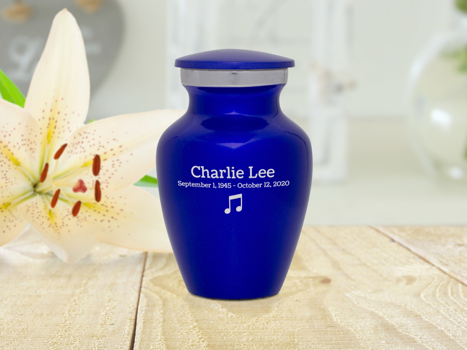 Music Note Keepsake Cremation Urn for Ashes Engraved Etsy