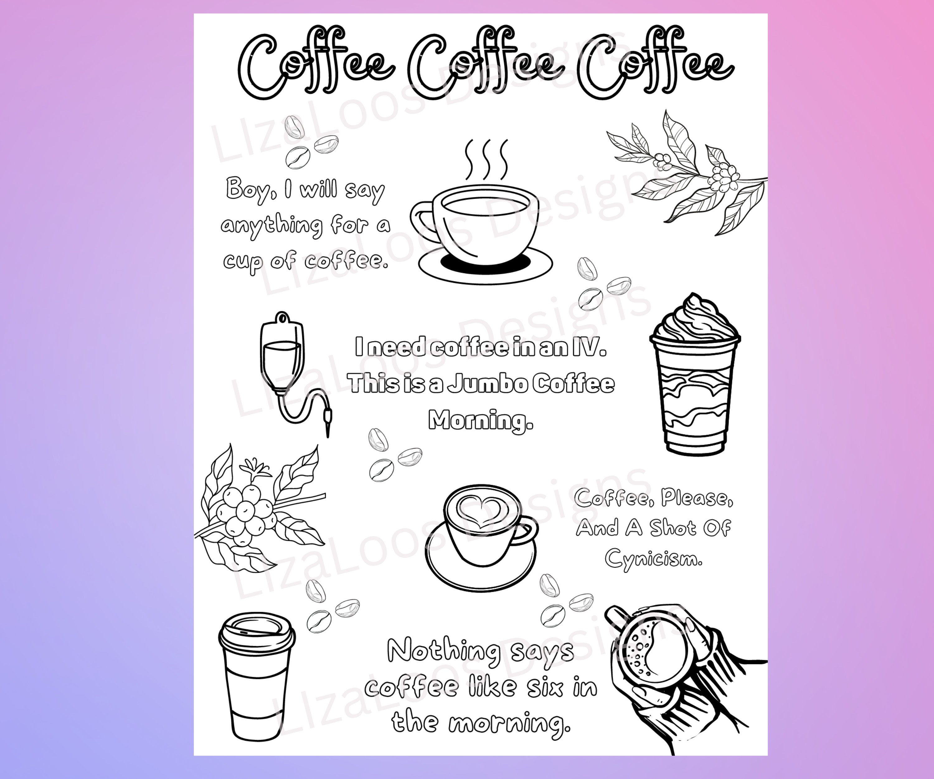 Stars Hollow Coloring Pages Printable/digital Download Etsy