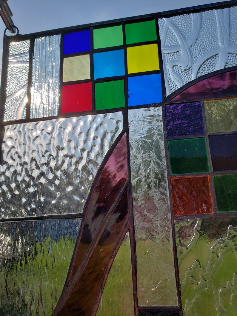 Stained Glass RV Door Windowfrank Lloyd Wright Colored RV Etsy