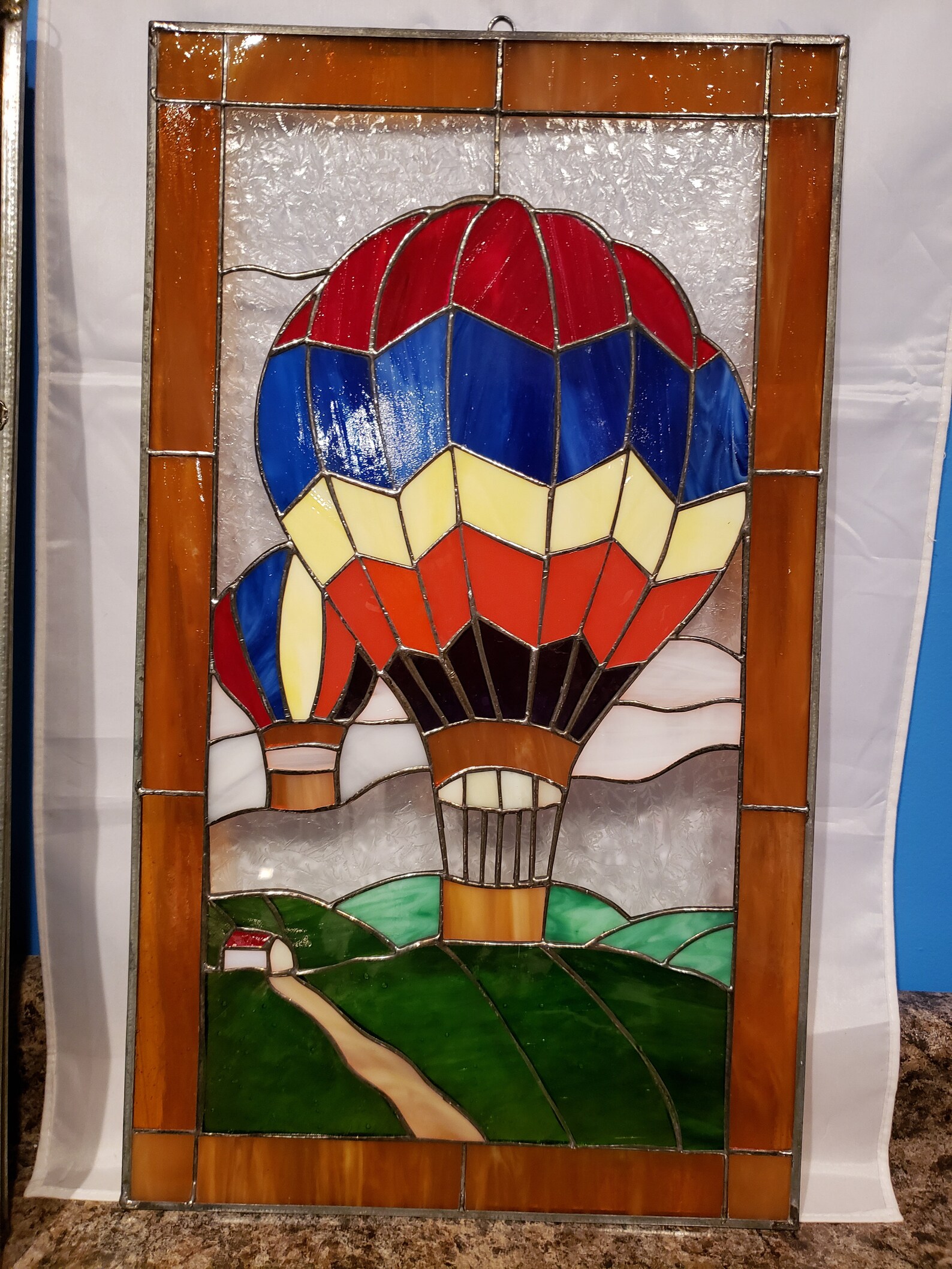 Stained Glass RV Door Window Stained Glass Hot Air Balloon RV Etsy
