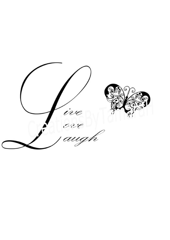 Live Love Laugh With Butterfly Digital Svg Jpeg Png Etsy