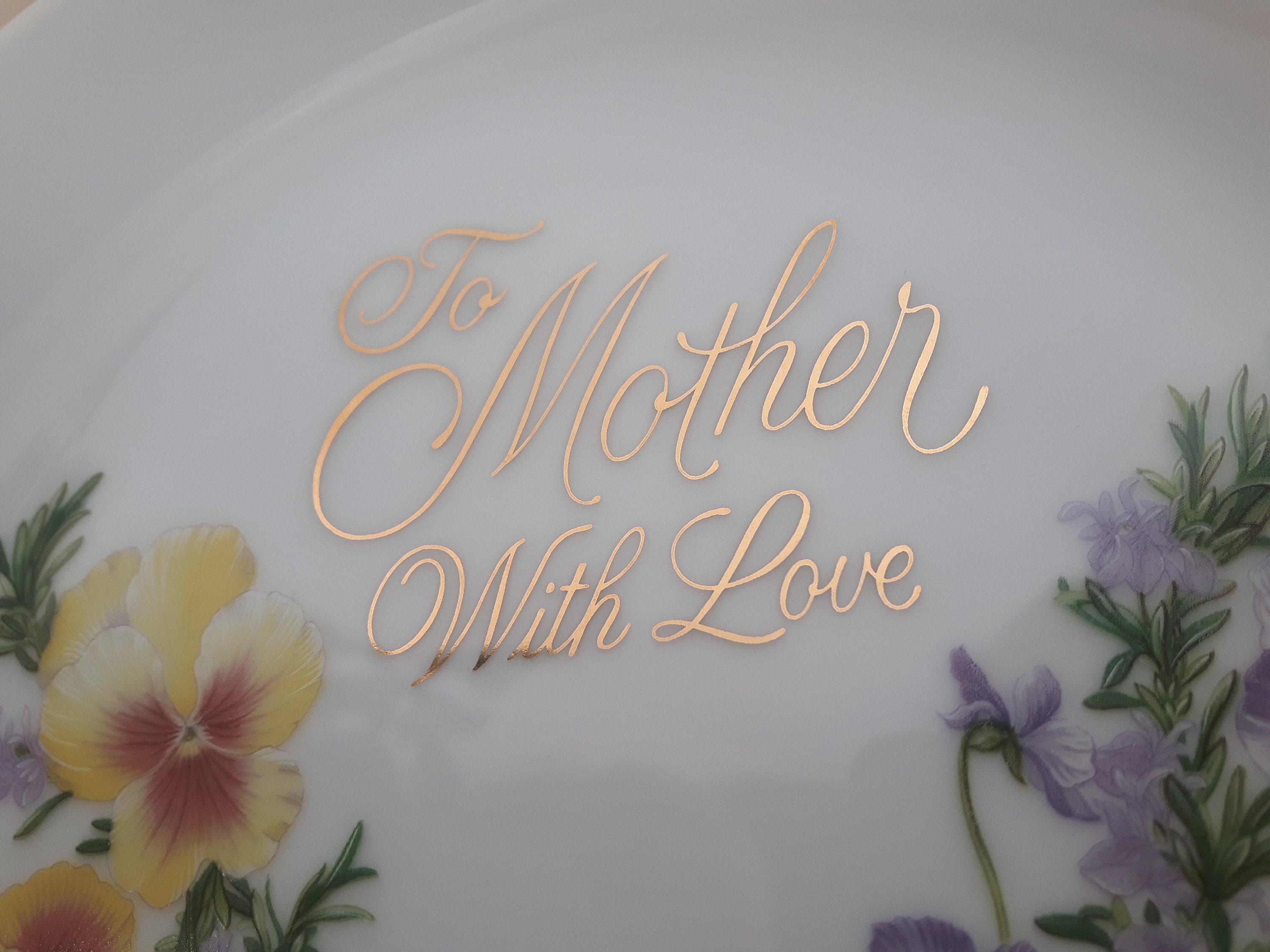 Vintage Saji Fine China Display Plate to Mother With Love