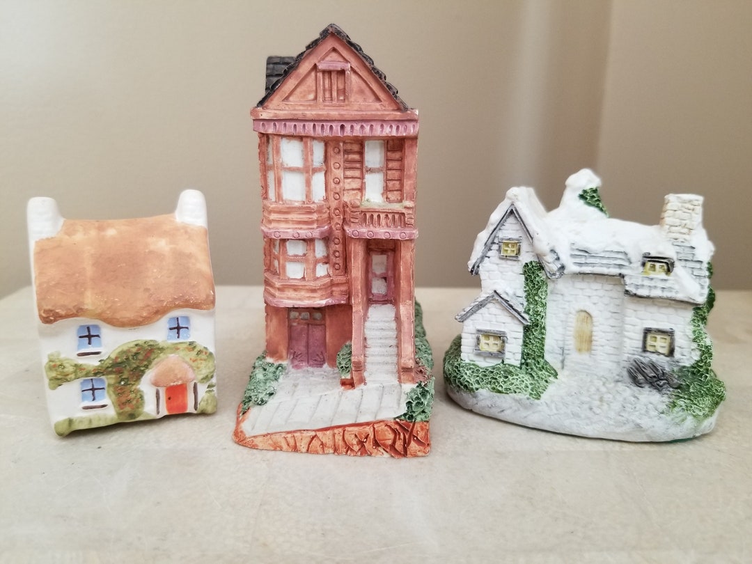 Miniature House Replicas Winter Cottage Museum Collectibles Etsy