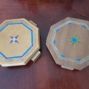 Vintage Hand Made Solid Wood Trivet, Wood Trivet, Vintage Wood Hot Pad