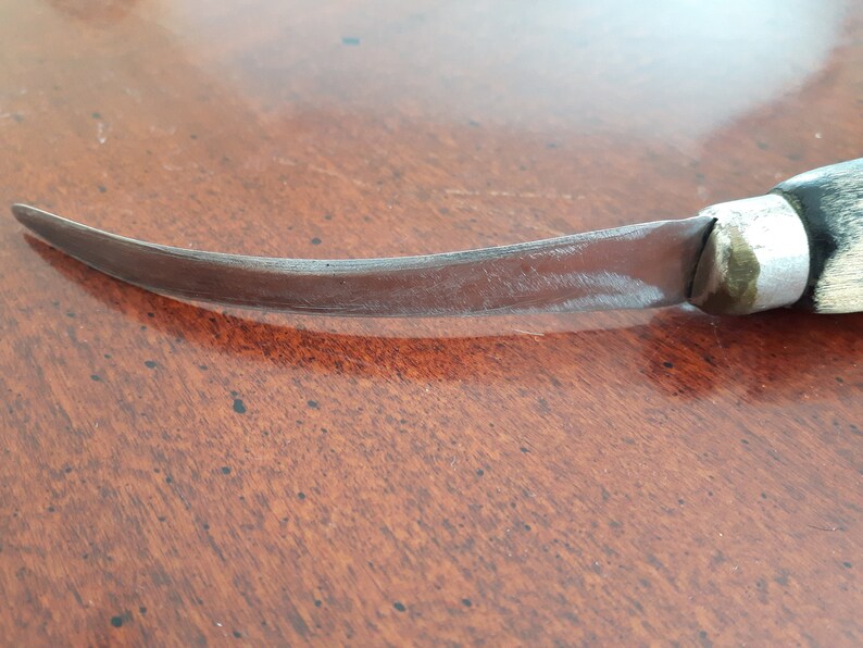 Antique Wood Double Edged Curved Grapefruit Knife Etsy