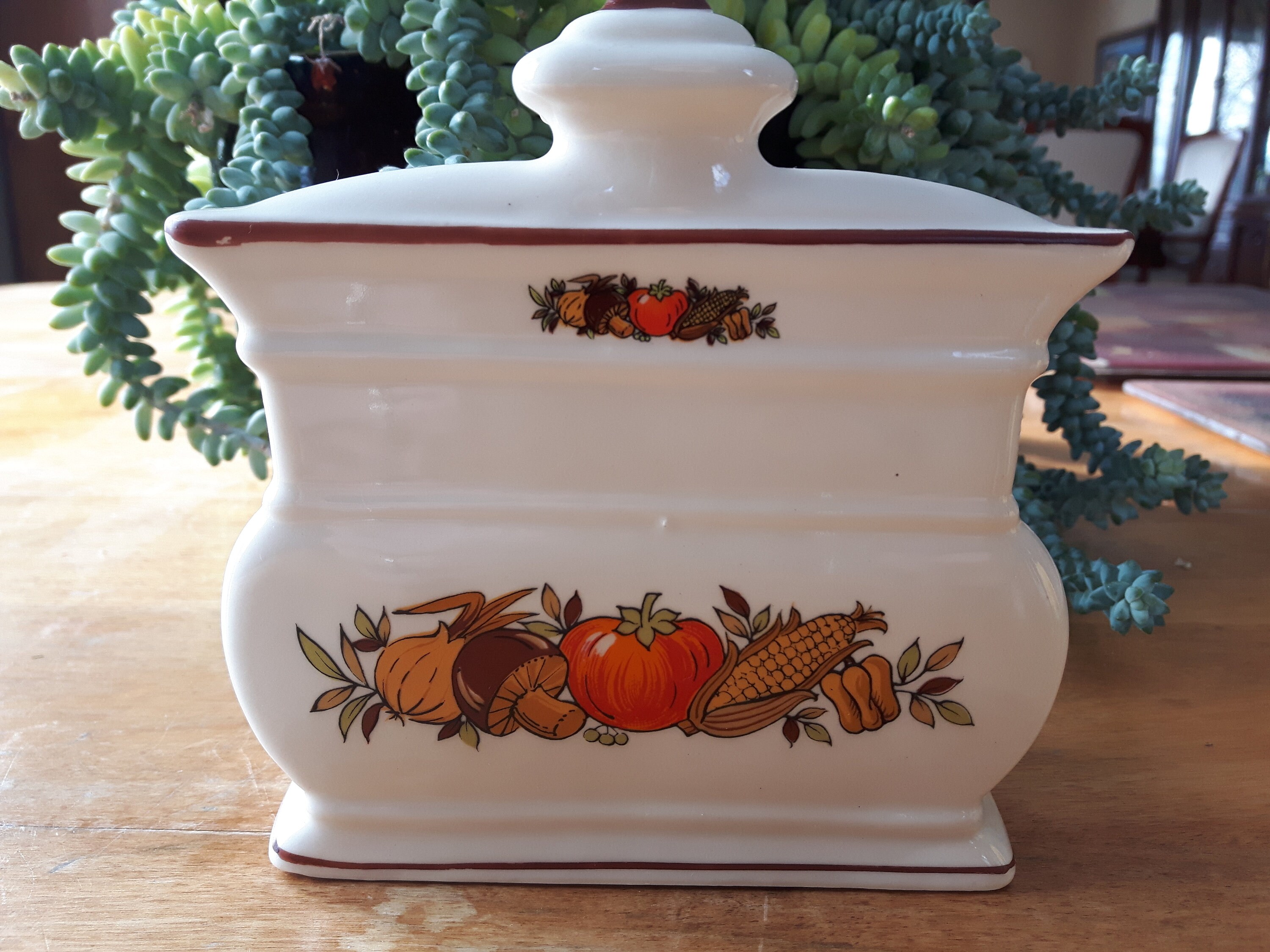 Vintage Ceramic Napkin Holder Made in Japan Autumn Harvest Etsy