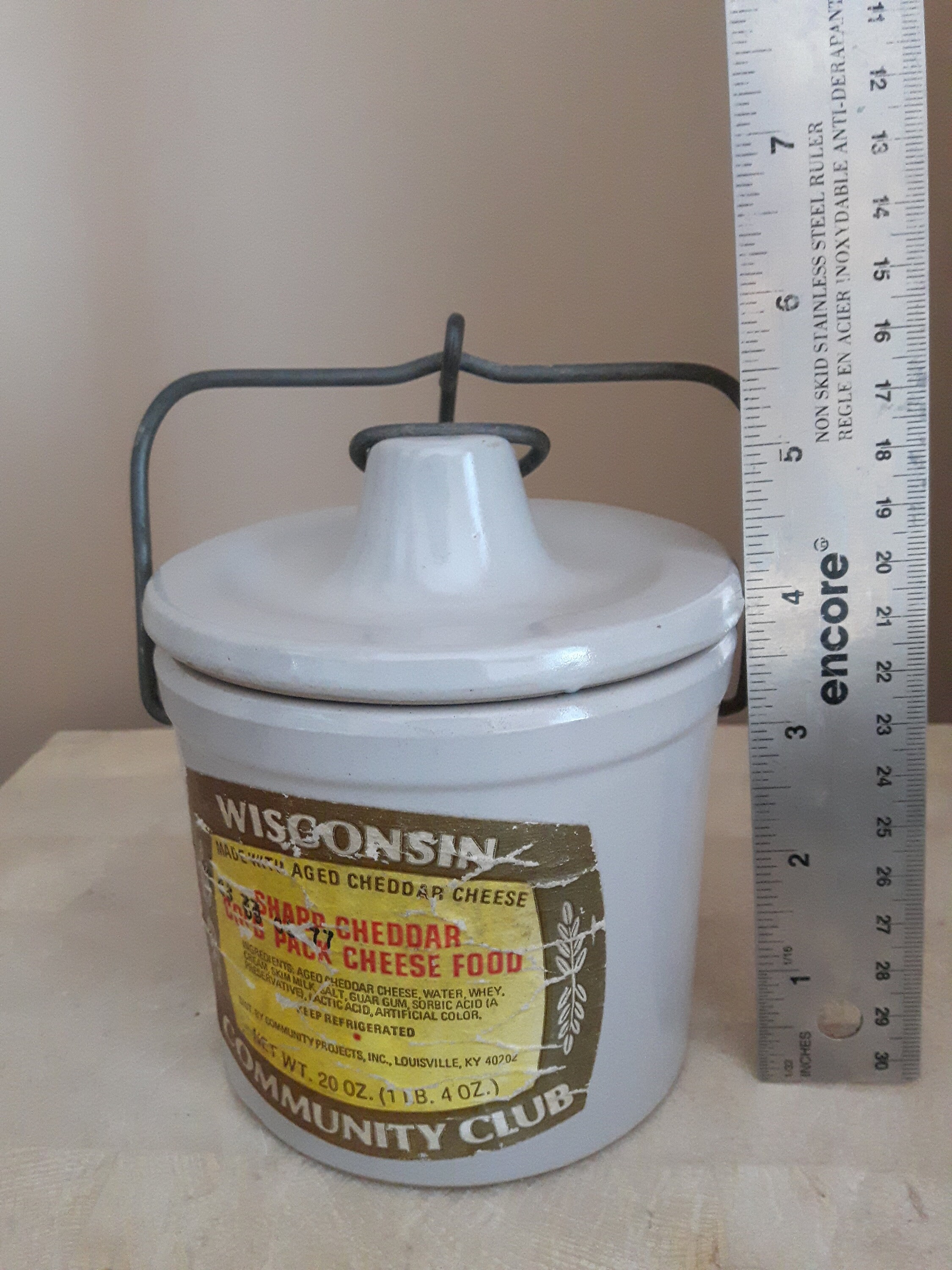 Wisconsin Cheddar Cheese Pettery Jar Vintage Crockery Etsy