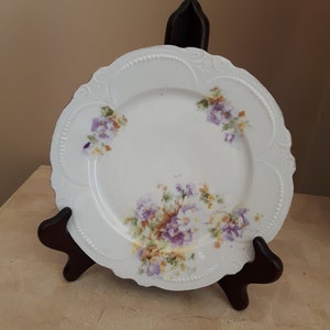 Vintage China Plate, Collectible China Plate, Purple and Yellow Flower China