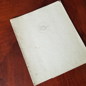 Kerstkaartmap uit 1921, ondertekend door John Eaton, antieke Eaton's kerstkaartpresentatiemap