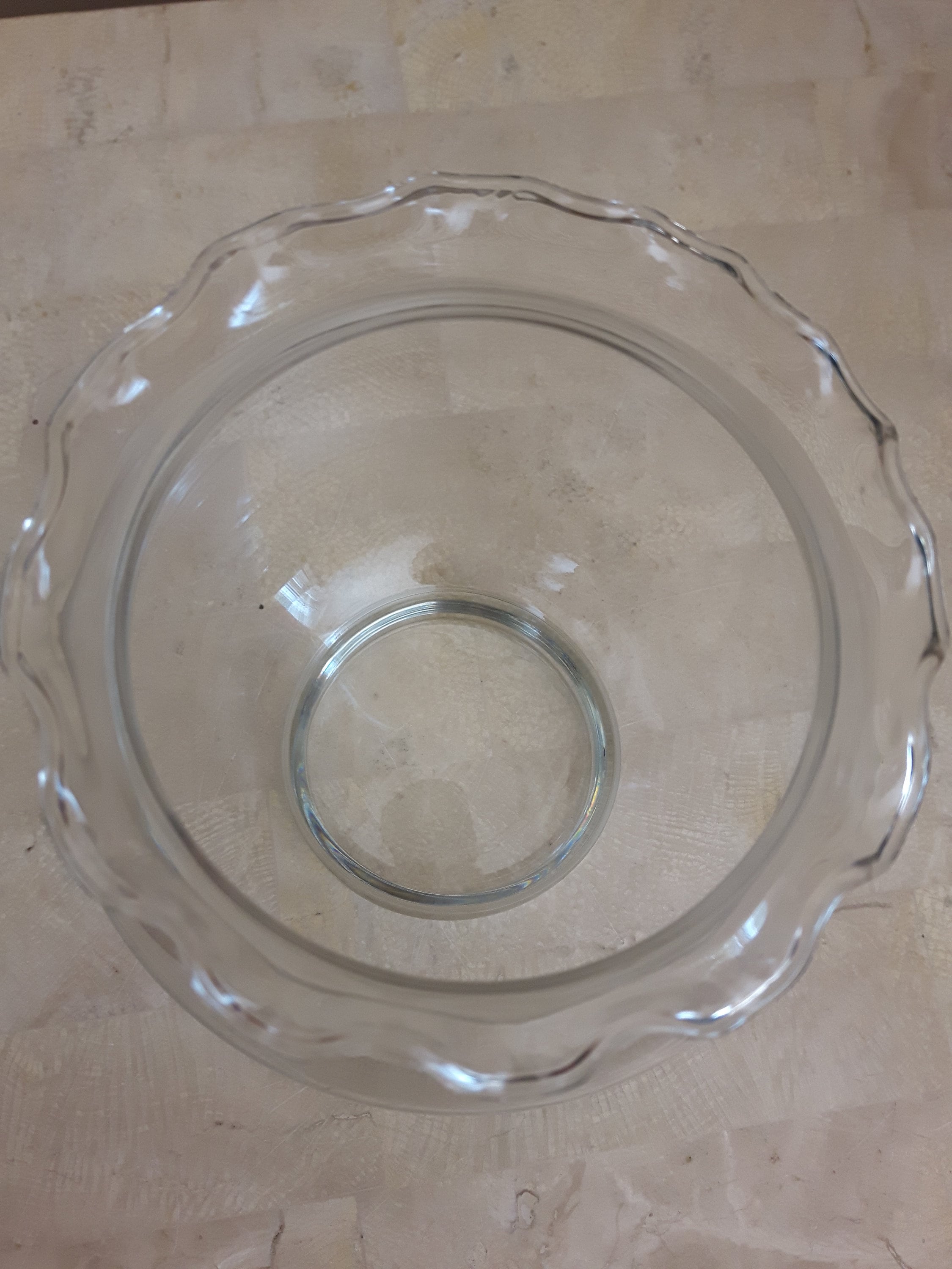 Vintage Indiana Glass Ruffled Top Round Clear Glass Vase Etsy Canada