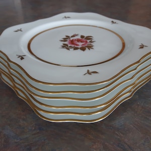 Set of 6 Vintage Hand Painted Noritake Luncheon Plates