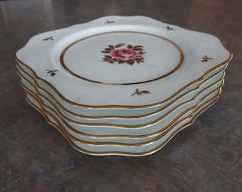 Ensemble de 6 assiettes à déjeuner Noritake peintes à la main vintage