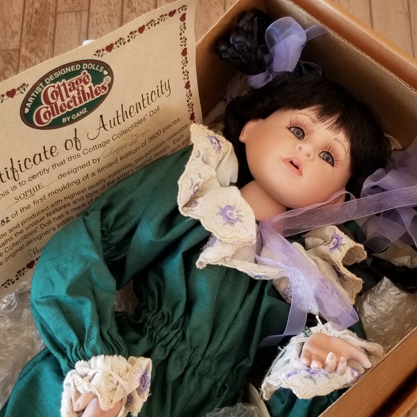 Cottage Collectible Sophie Doll by Ganz with COA, Limited Edition Artist Designed Doll Sophie, Collectible Limited Edition Display Doll