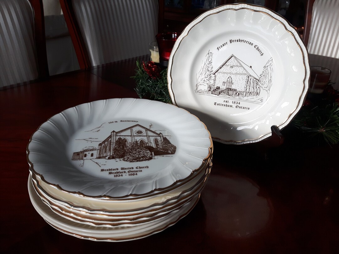 Set of 10 Commemorative Church Plates Commemorative Plates Etsy