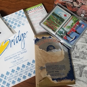 Vintage Bridge Lot, Bridge Tallies & Score Pads, Decks of Vintage Playing Cards, Bridge Bidding Book, Culbertson&#39;s Contract Bridge Book