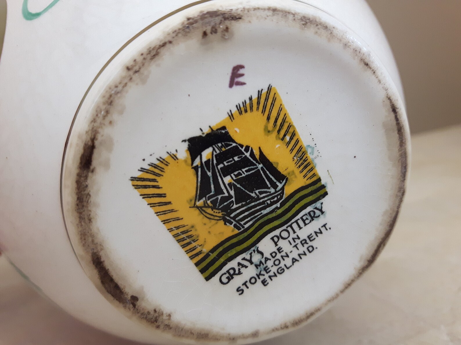 Gray's Pottery Small Ceramic Pitcher Stoke on Trent Etsy