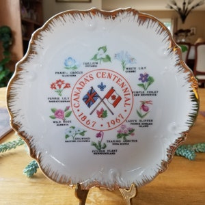 Canada Centennial Plate: 1867-1967 Commemorative Porcelain Plate