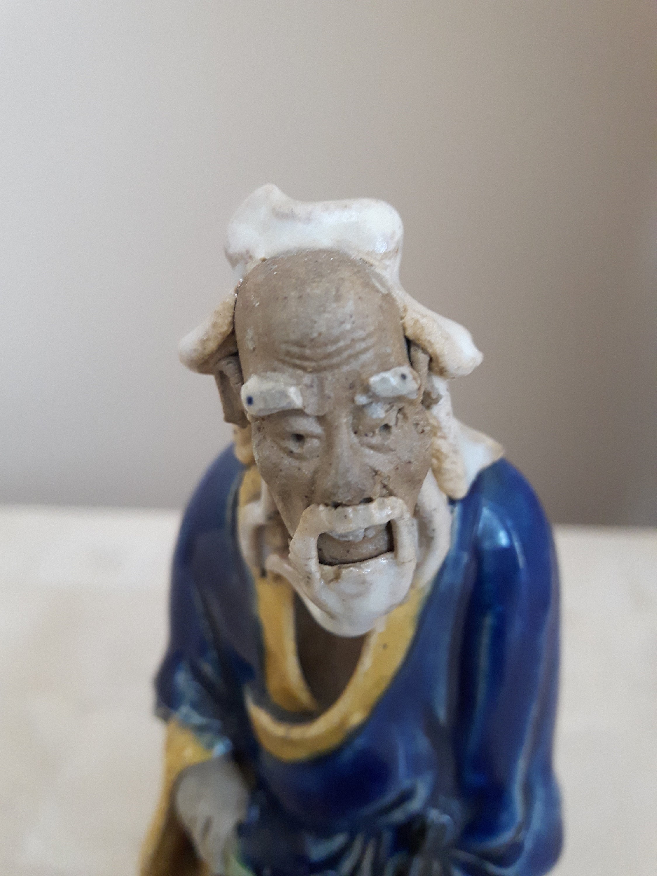 Antique Shiwan Mudman Handmade Clay Figurine Made in China Etsy