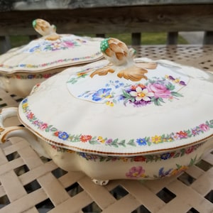 Vintage Old Staffordshire JB Marlowe Covered Vegetable Serving Dish Johnson Brothers, Johnson Brothers Porcelain 7352 Covered Serving Tureen