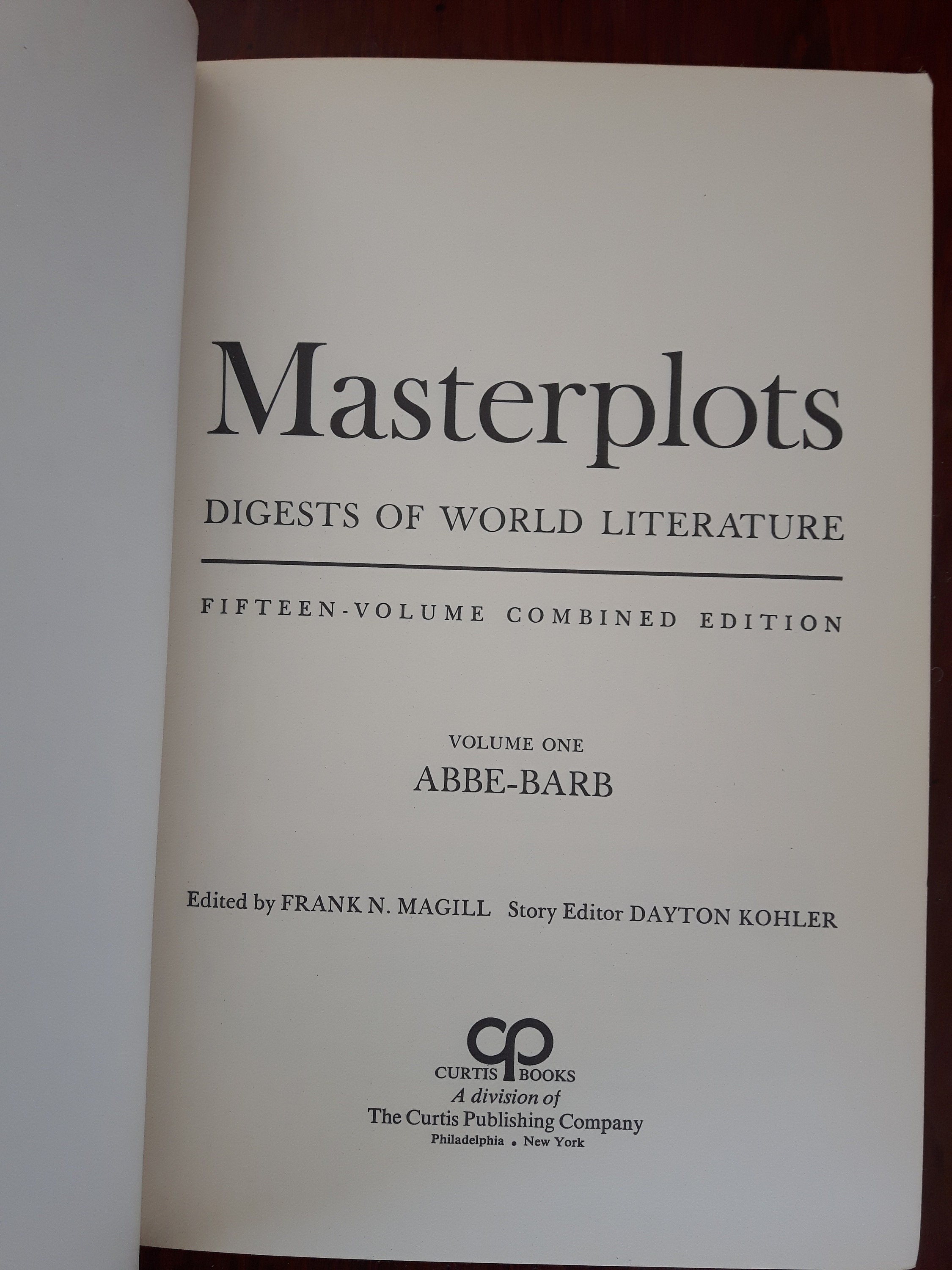 Masterplots Digests of World Literature 15 Volume Set, 1964