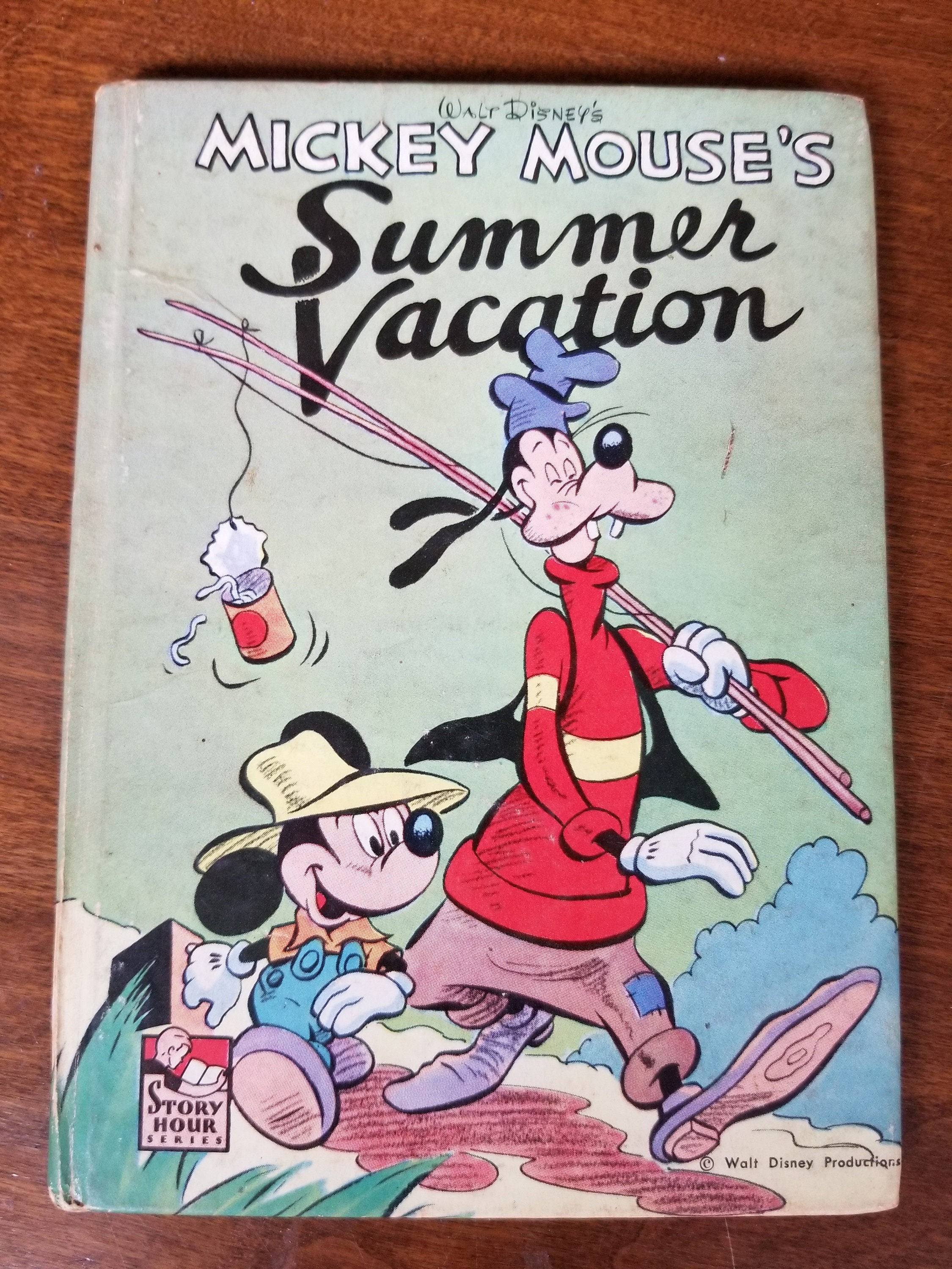 1948 Walt Disney's Mickey Mouse's Summer Vacation, Mickey Mouse at  Deadman's Cove, Mickey Mouse Golden Shape Book, Collectible Disney Books 